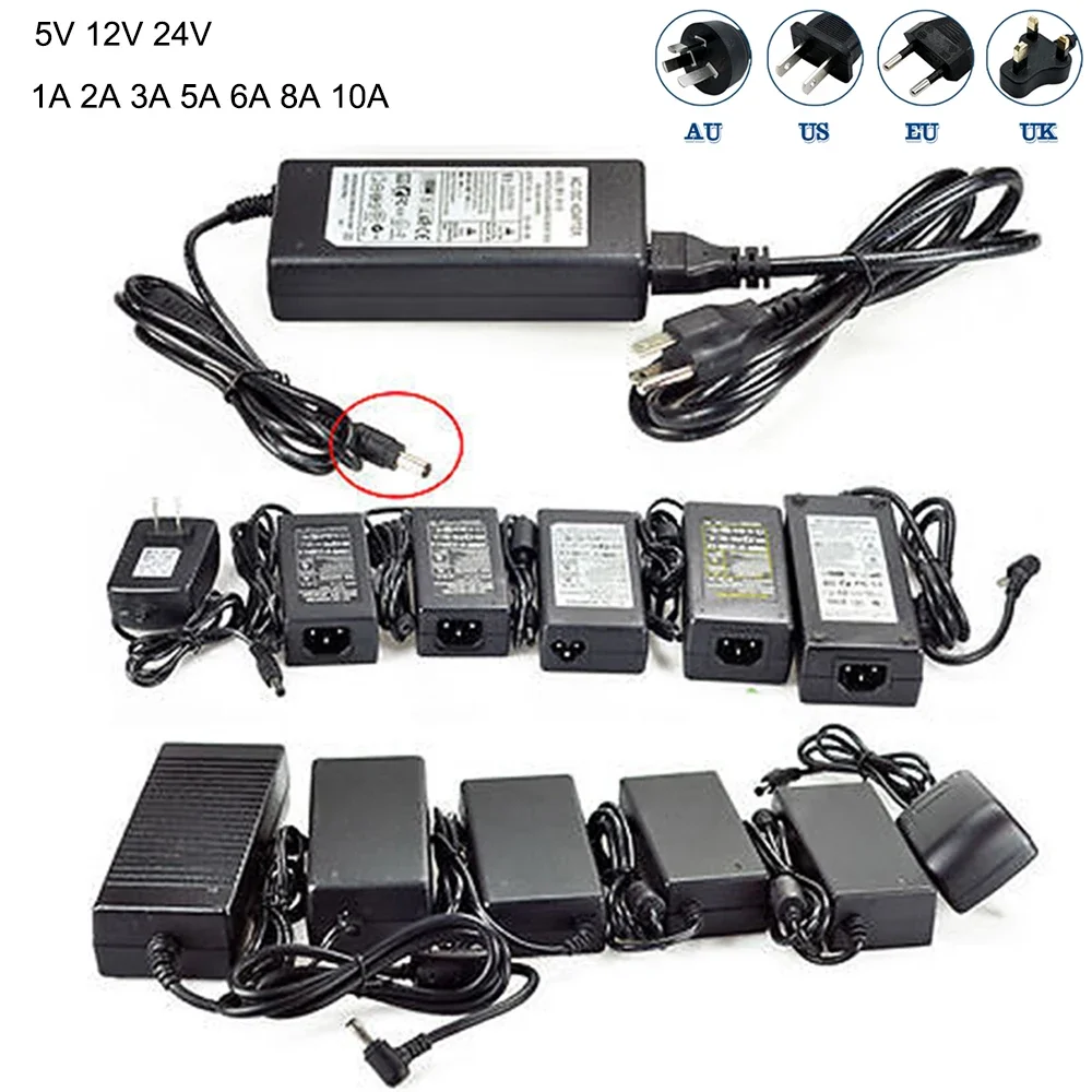 Lighting transformer DC5V 12V 24V  AC 110V 220V switching power supply 1A 2A 3A 5A 6A 8A 10A LED power adapter for CCTV LED lamp