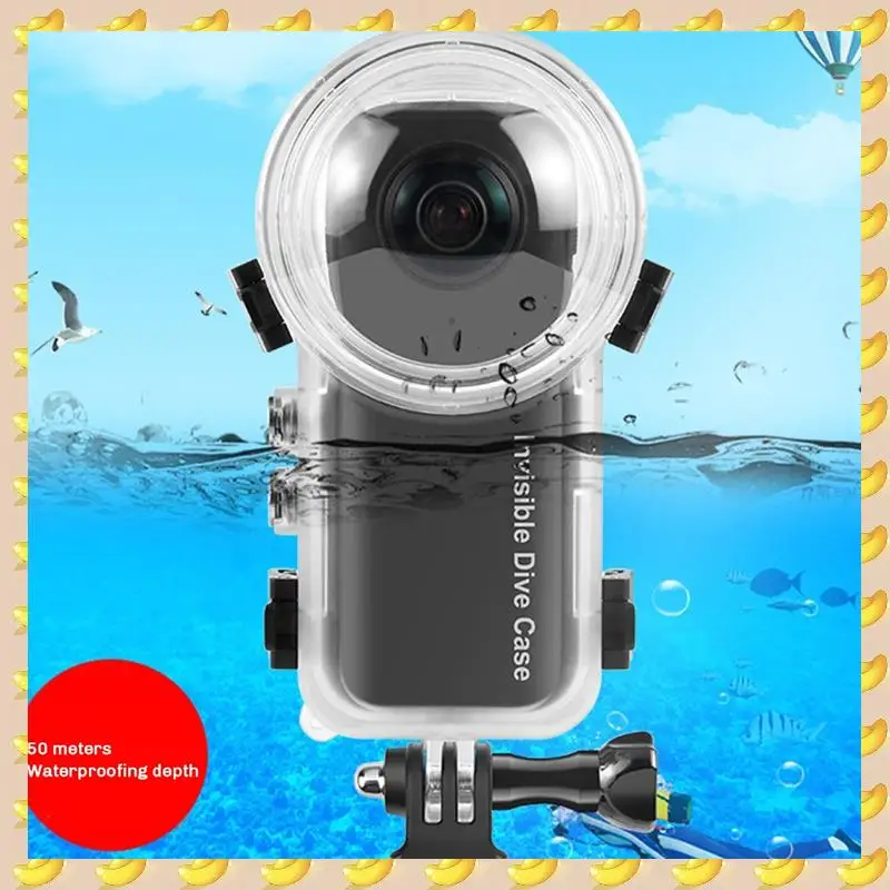 

A45U Camera Waterproof Case For Insta360 X4 Panorama Sports Camera Fully Invisible Dive Case 50M Camera Waterproof Case