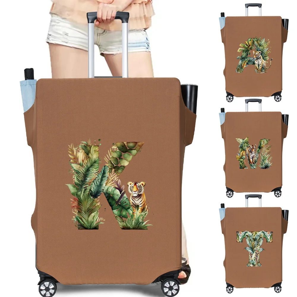 Luggage Covers Trunk Dust Covers Protector Scratch-Resistant Washable Travel Accessories Supplies jungle tiger 18-32 inches