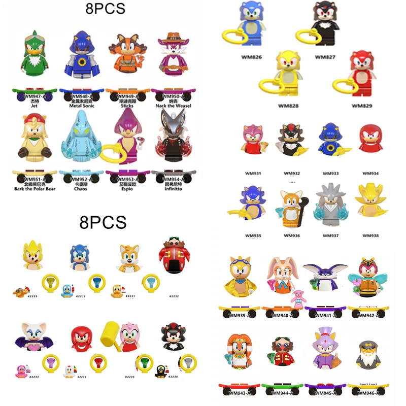 Hedgehog Buildable Block Toys Of Amy Rose And Shadow Cattoon Anime Characters！