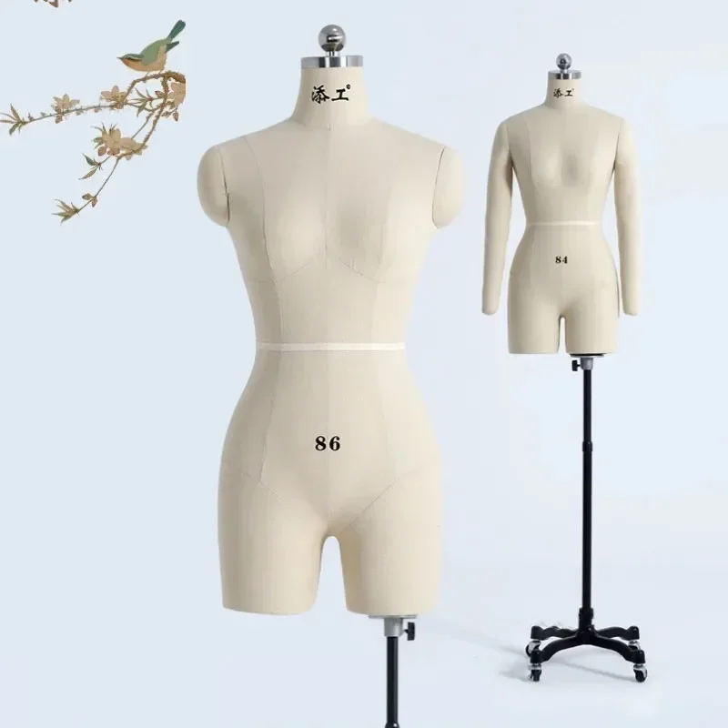 Sewing Linen Cover Body Female Mannequins with Legs for Clothing Design Bust Tailor Mannequin Dress Display Stand Can Pin AA