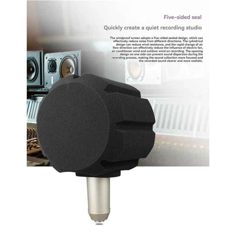 F2 Soundproof Vocal Recording Filter Acoustic Sponge Wind Screen Windscreen Microphone Screen