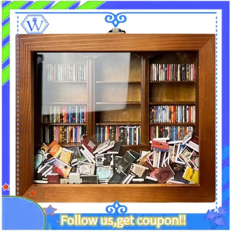 

2PCS Anxiety Bookshelf Shake Away Your Anxiety, Bookshelf Decoration, Book Lover Christmas Ornaments, Miniature Book Durable