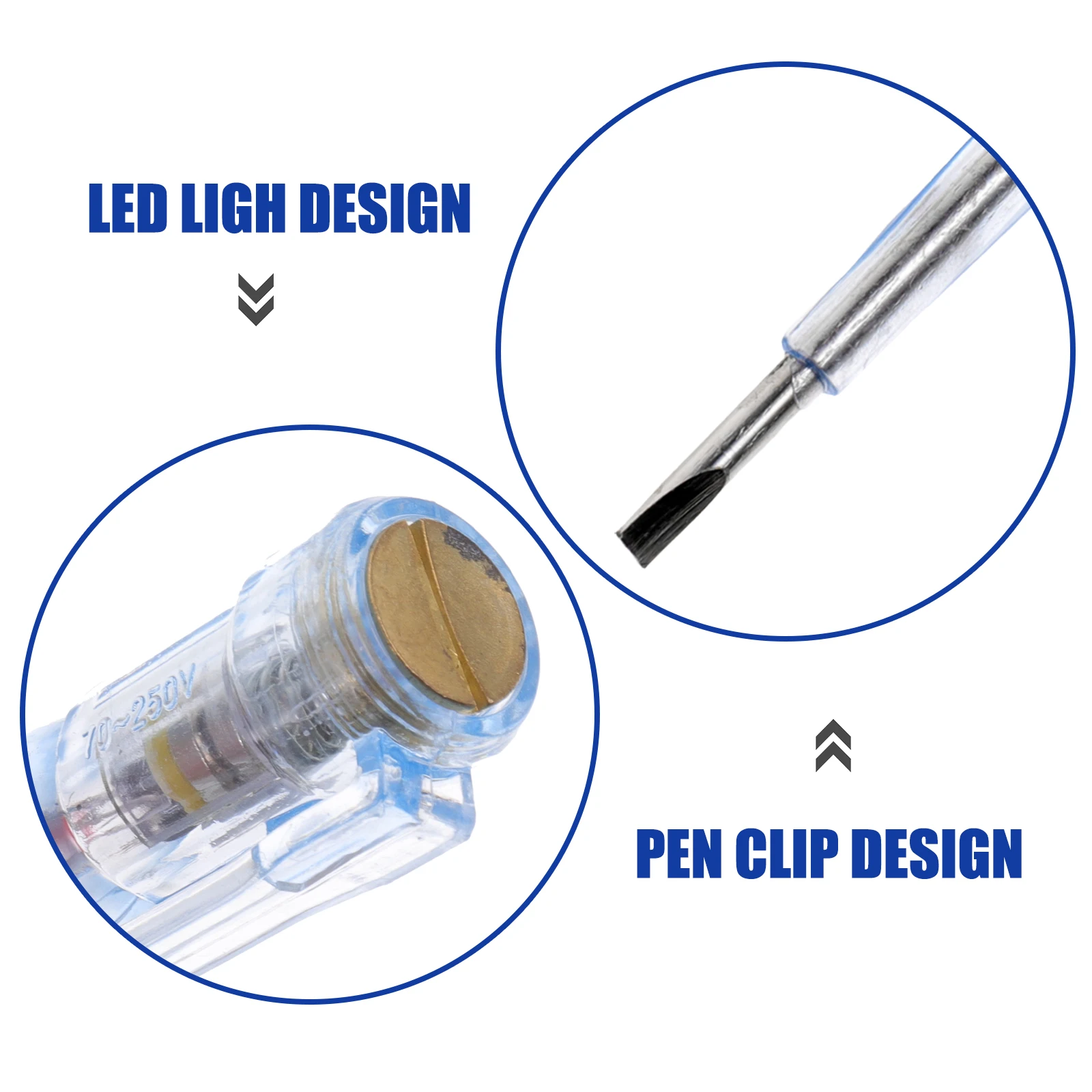 

2pcs Electrical Live Wire Voltage Pen Light Circuit Power Tester Pen Screwdriver Contact Voltage Tester For