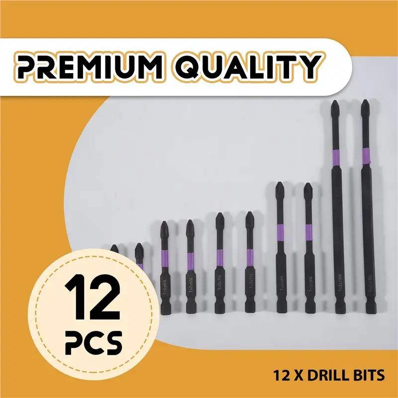 LIKE WISH Alloy Steel Drill Bits With Phillips Screwdriver Bits Magnetic Screwdriver Set (2Set)