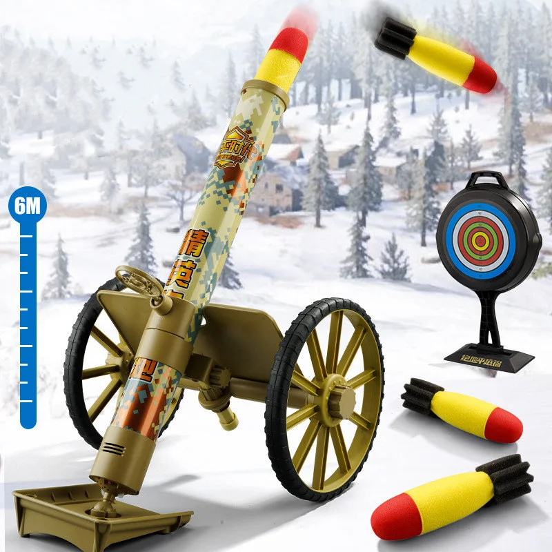 Children\'s Mortar Chariot Toy EVA Sponge Soft Bullet  Car Launch Sound Rocket Launcher Model Toy Parent-child Interaction Gift