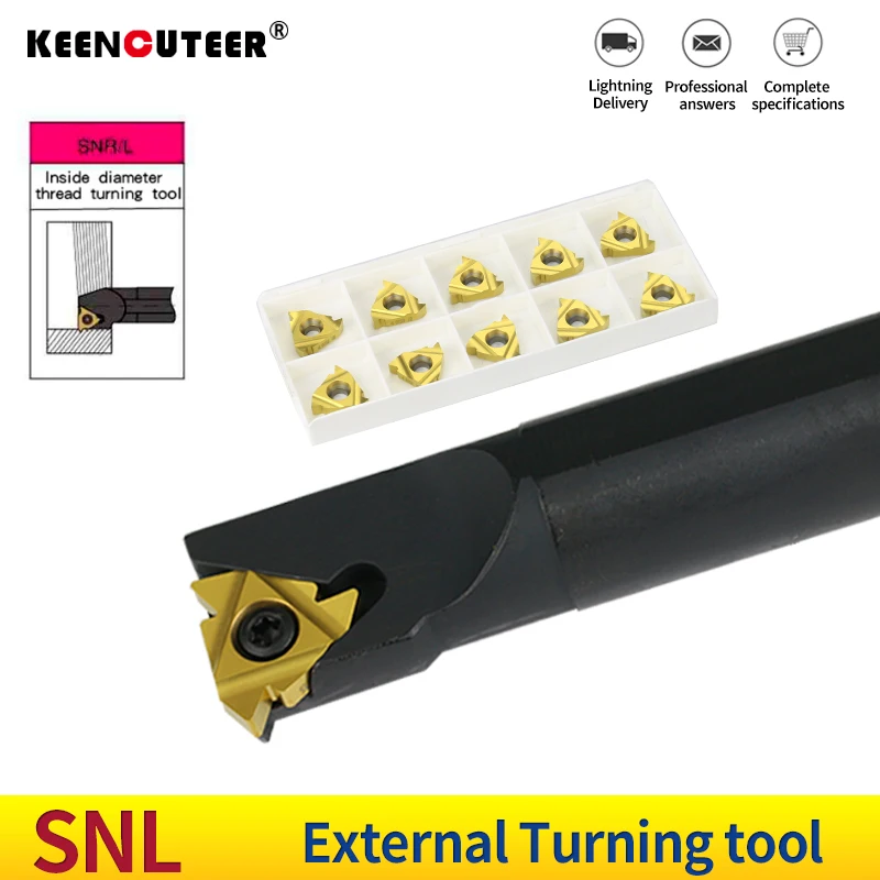 Rosca Interna Ferramenta de Torneamento Combinada com 22er Rosca Externa Ferramenta Torneamento Carboneto Lâmina Ferramenta Cnc Snl0020r22 Snl0025s22