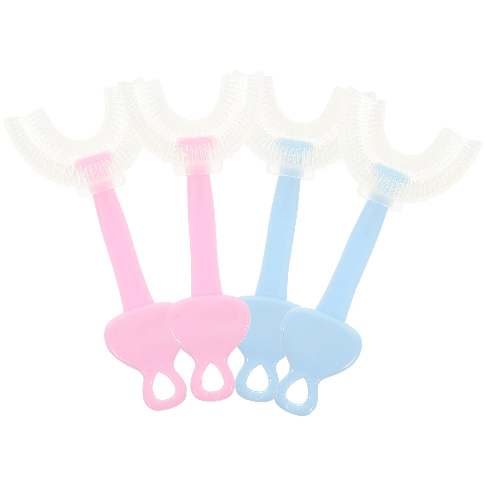 

4Pcs Children U-Shaped Toothbrush Soft Toddler Kids Travel Portable Manual Toothbrush 360 Degree Teeth Cleaner Comfortable Safe
