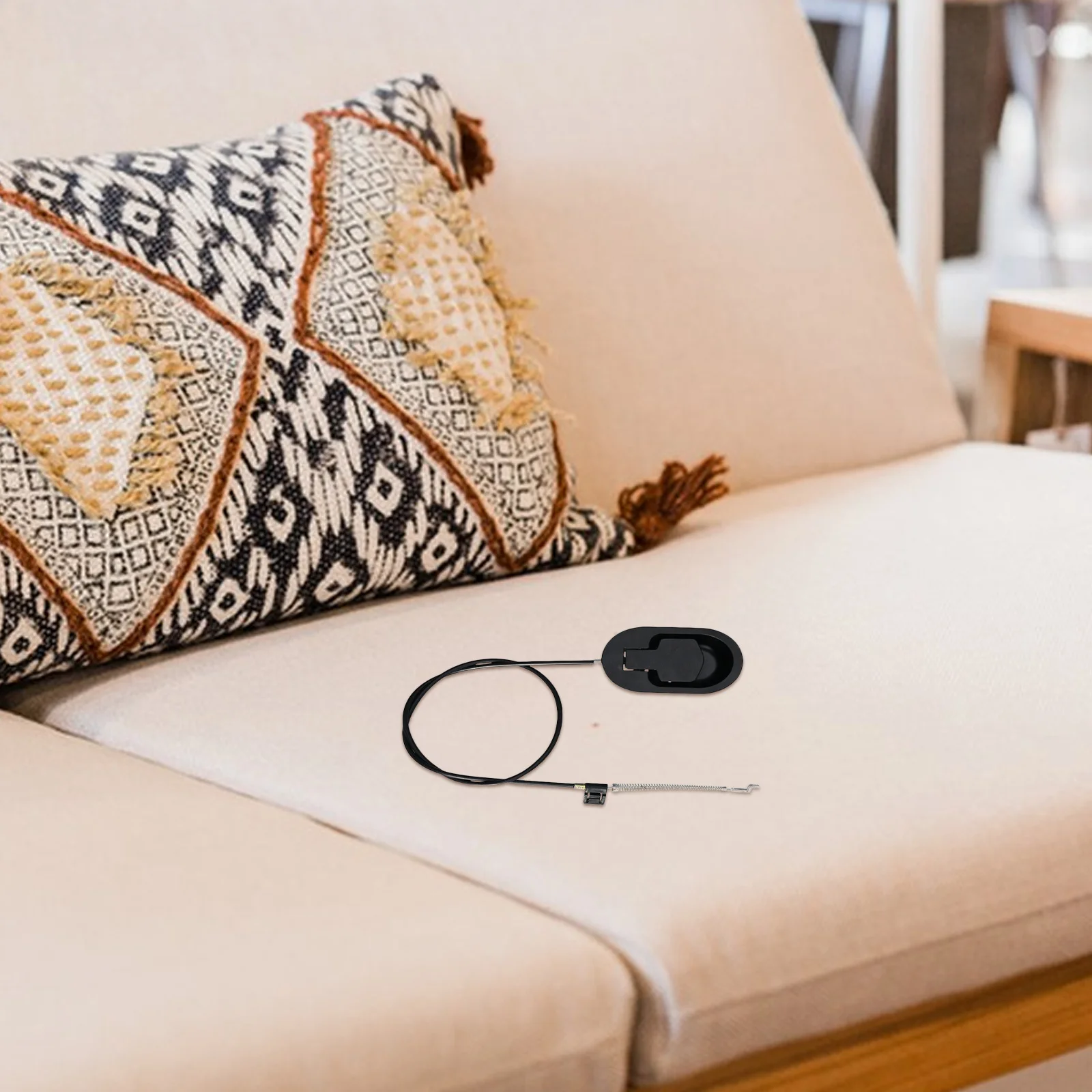 

2Pcs Universal Recliner Pull Handle with Cable 96Cm Replacement for Ashley Aluminum Alloy Release Lever for Sofa Couch Power