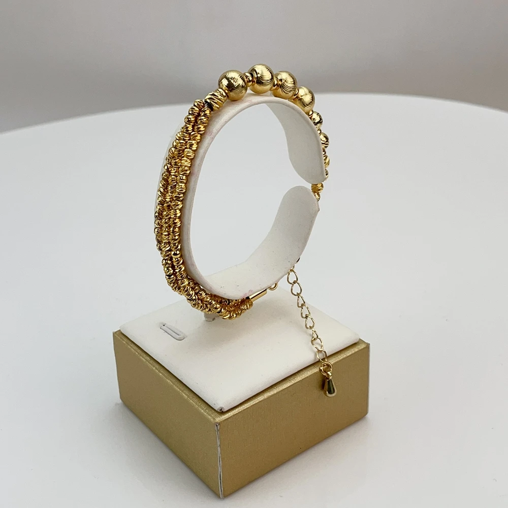 EMMA موضة دبي مطلية بالذهب الخرز القلائد أقراط خواتم مجموعات المجوهرات الجميلة للنساء هدايا مجوهرات الزفاف FHK21417