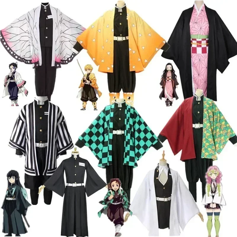 Hete Verkoop Anime Tanjirou Kamado Nezuko Cosplay Vrouwen En Mannen Kimono Cosplay Kostuum Adult Holiday Fancy Dress Outfits