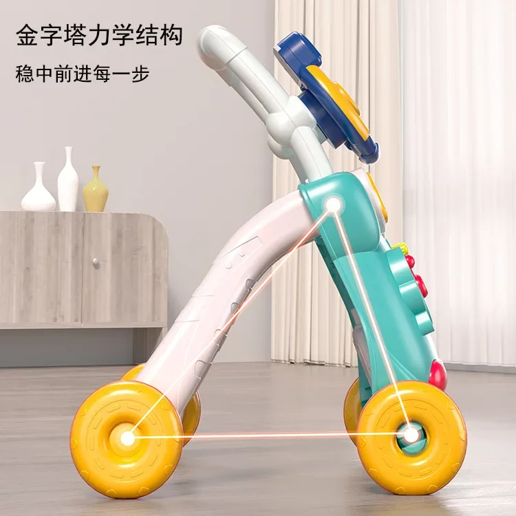 Baby walker multi-functional anti-o-leg anti-rollover baby walker children's trolley toy