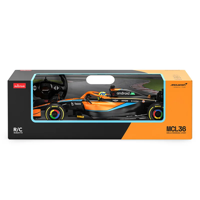 2022 McLaren F1 MCL36 1:12 Scale 1:18 RC Car Radio Remote Control Toy Racing Car Model Auto Machine Gift for Kids Adults Rastar