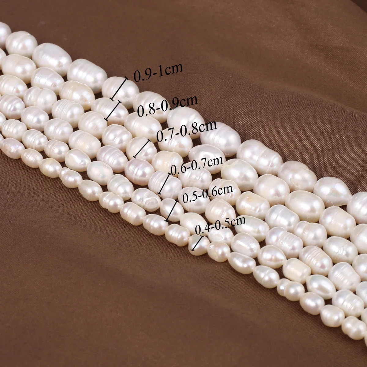 Natuurlijke Zoetwaterparels 100% 4-10mm Witte Rijst Vorm Kralen voor Sieraden Maken DIY Armband en Ketting Sieraden accessoires