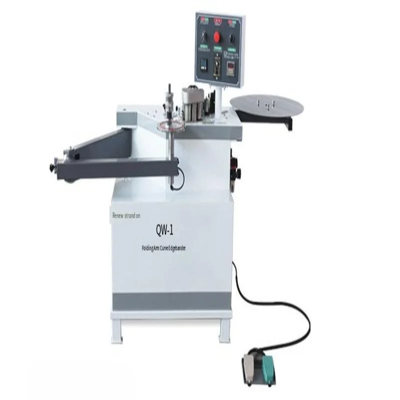 

Furniture Trimming Wood PVC Arm Curve Edge Banding Machine With Trimming Buffing Cleaning