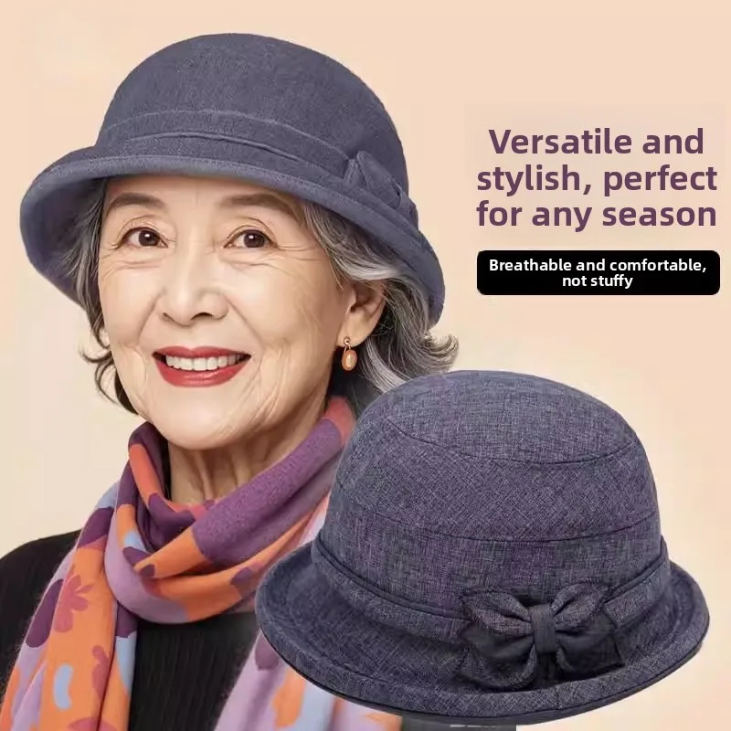 Women's Sunshade Fishing Cap Spring Summer Autumn Lightweight Breathable Casual Style Travel Suitable Hat for Elderly Mothers