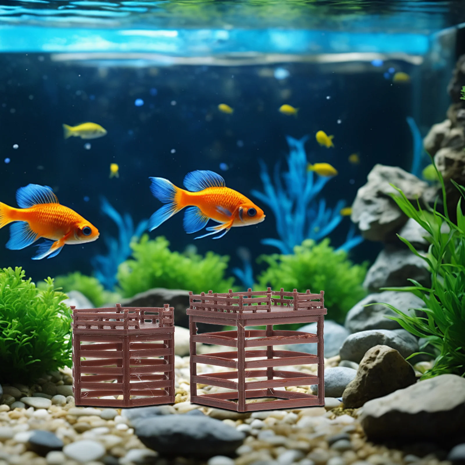 

Micro Landscape Aquarium Ornaments Asian Garden Statues Miniature Chinese Decor Fish Tank Accessories Terrarium Platforms Turtle