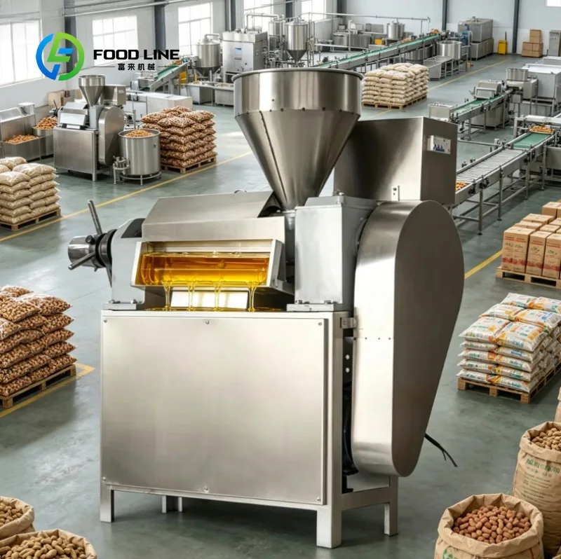 

Stainless Steel Oil Press Machine Automatic Oil Extractor for Peanut Sesame Coconut Sunflower Seeds Continuous