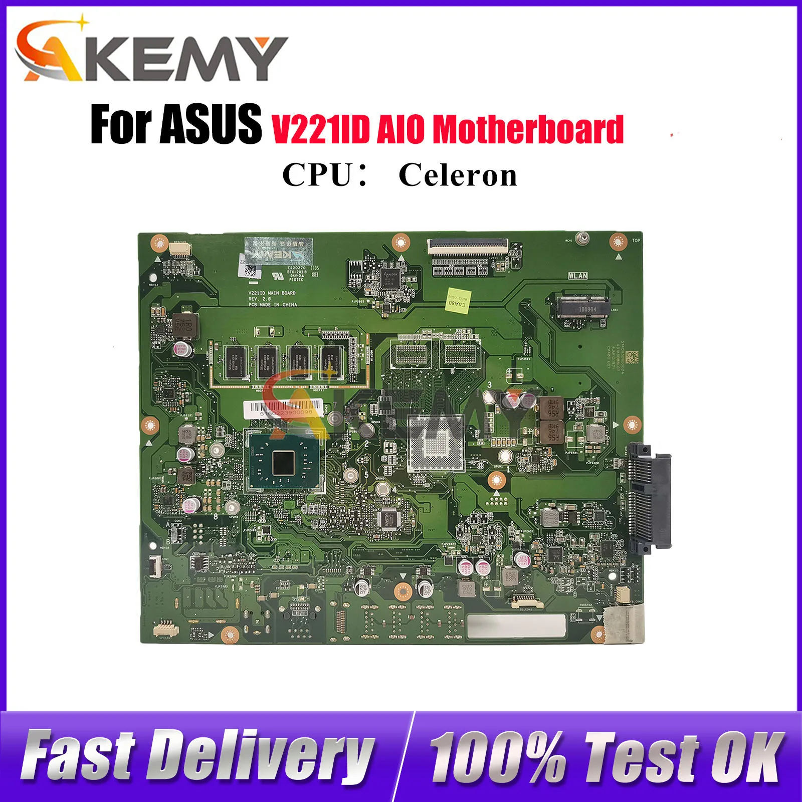 

V221ID Motherboard For ASUS Vivo AiO V221I V221IC V221ID V221IA Mainboard With Celeron CPU 100% tests OK fast shipping stk
