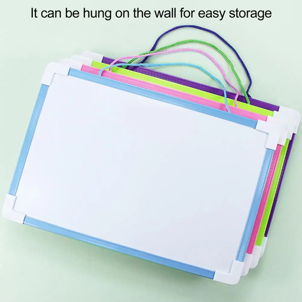 Доска для сухого стирания в классе, набор магнитных досок с подвесной веревкой, рамка из ПВХ, гладкая поверхность для письма, пряжки для ручек, идеально подходит для дома