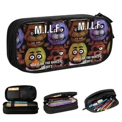 Fun jenny Man I Love Pencil Case Fnaf Fazbear Horror Pencil Box Pen Box per ragazze ragazzi Big Bag studenti regali di scuola cancelleria