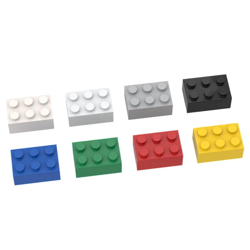 

WeBrick 10Pcs 3002 Brick 2 x 3 Tile Assembly Building Blocks Parts Compatible Accessories Educational Kids s