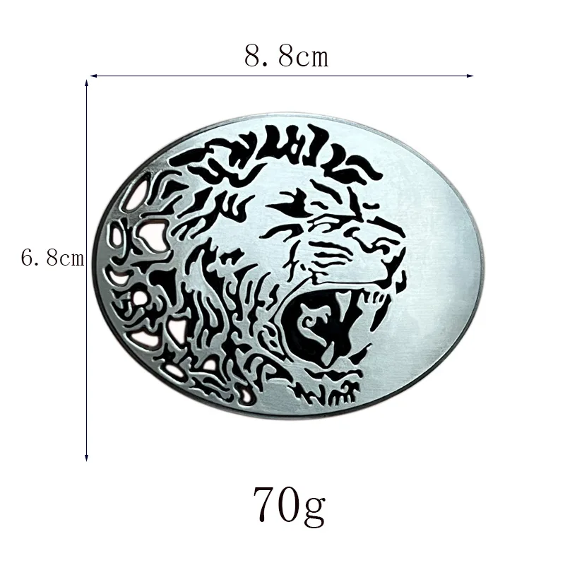 Fivela de cinto com cabeça de leão estilo ocidental