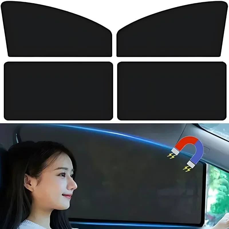 Magnetic Car Sunshade UV Protection Car Curtains Sun Shield Cover Double Sides Car Window Sunshade Protector Window Film Cover