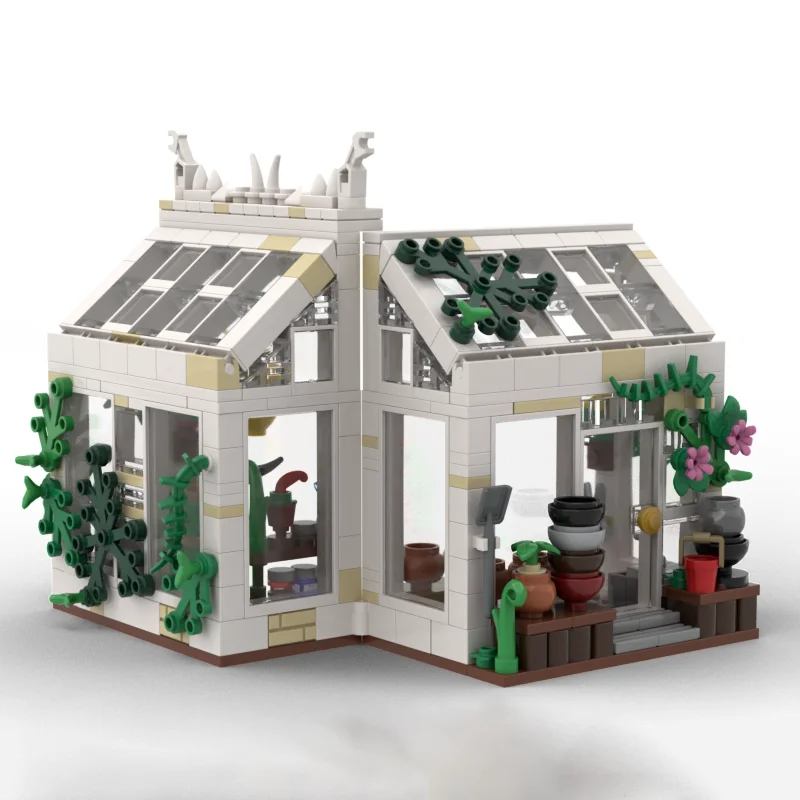 Populaire filmmodel Moc Bouwstenen Modulaire kas nr. 3 Model Technologie Blokken Kerstmis DIY Speelgoed Constructiegeschenken