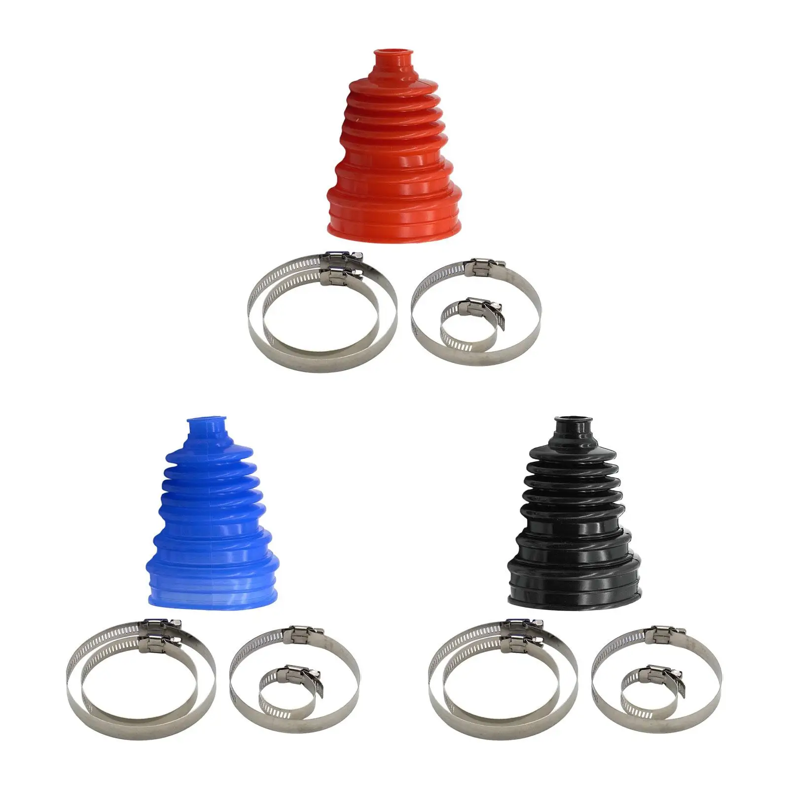 

CV Joint Boot Set with 4 Clamps, Directly Replace, Durable Wear Resistant Automotive Accessories Universal Rubber