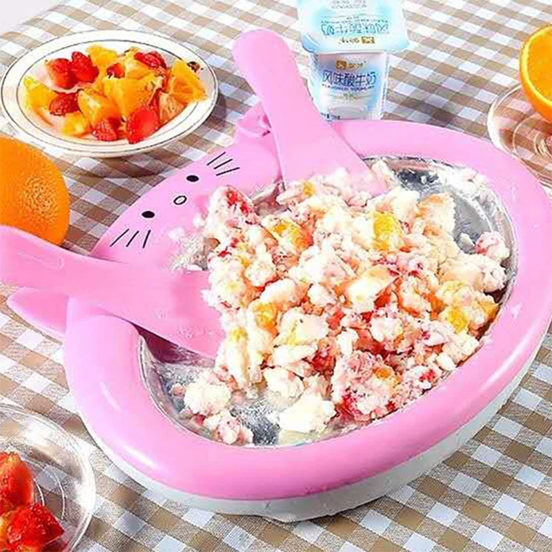 

Fried Yogurt machine Household Small Ice Cream machine Children Fruit Homemade Fried ice machine DIY Mini Ice Cream Smoothie mac