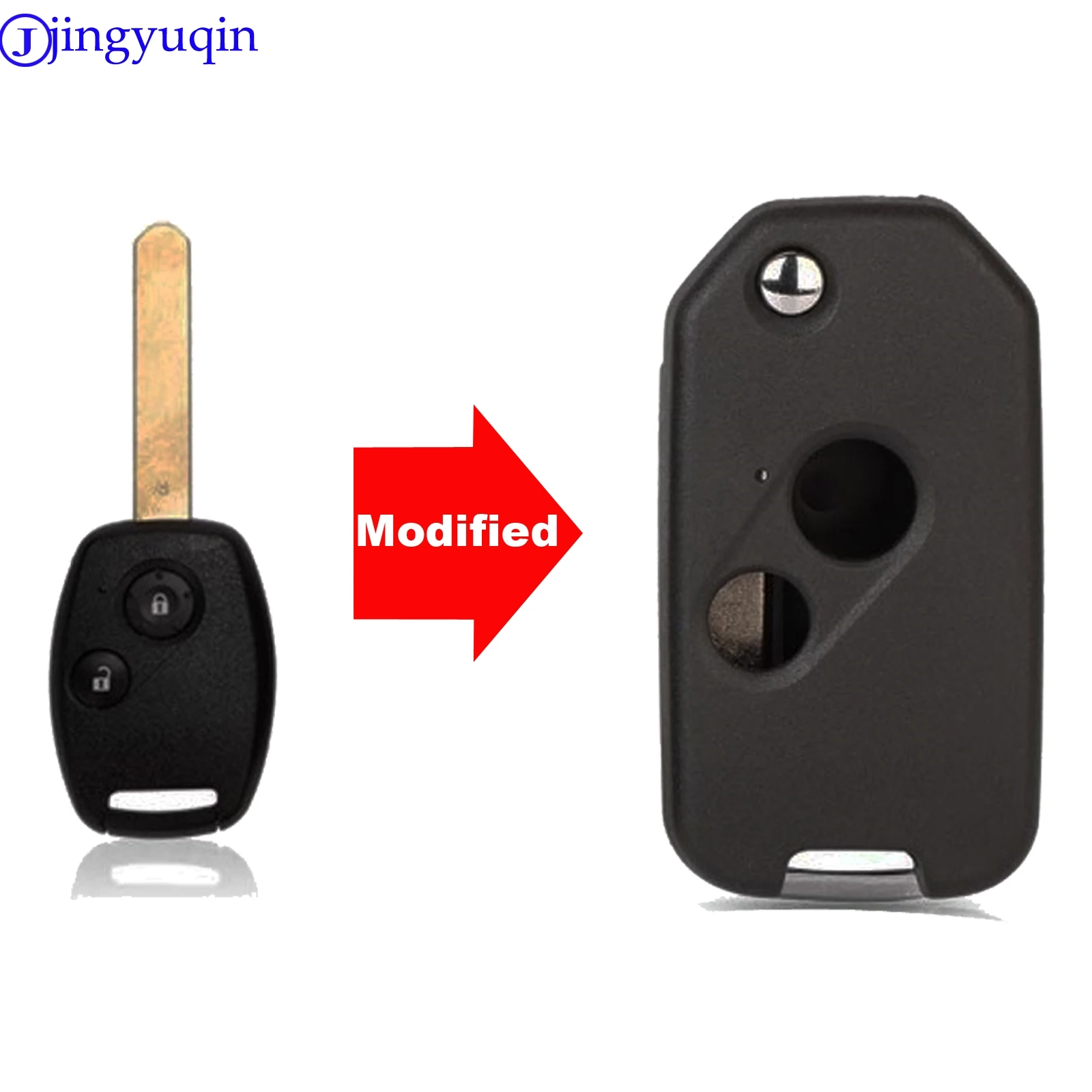 Jingyuqin Blade 3 + 1 2 + 1 2/3 botones cubierta de carcasa de llave remota plegable para Honda Odyssey Rigeline Accord CRV Civic