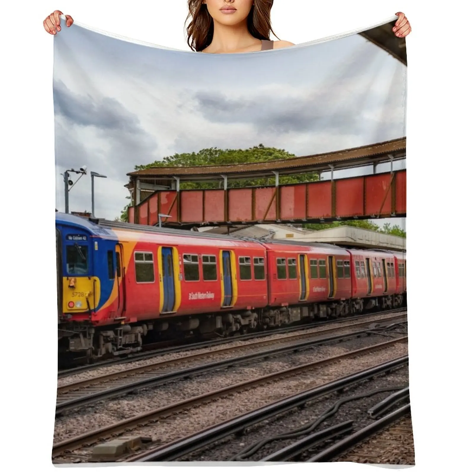 

Class 455 EMU Throw Blanket Weighted Beach Kid'S Heavy Blankets