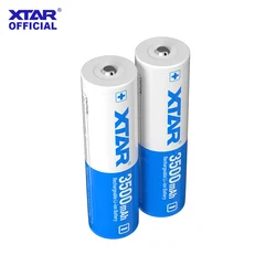 XTAR 2/4 Uds 3,6 V 18650 3500mAh batería protegida de alta capacidad 10A descarga 800 ciclos larga vida útil múltiples protecciones