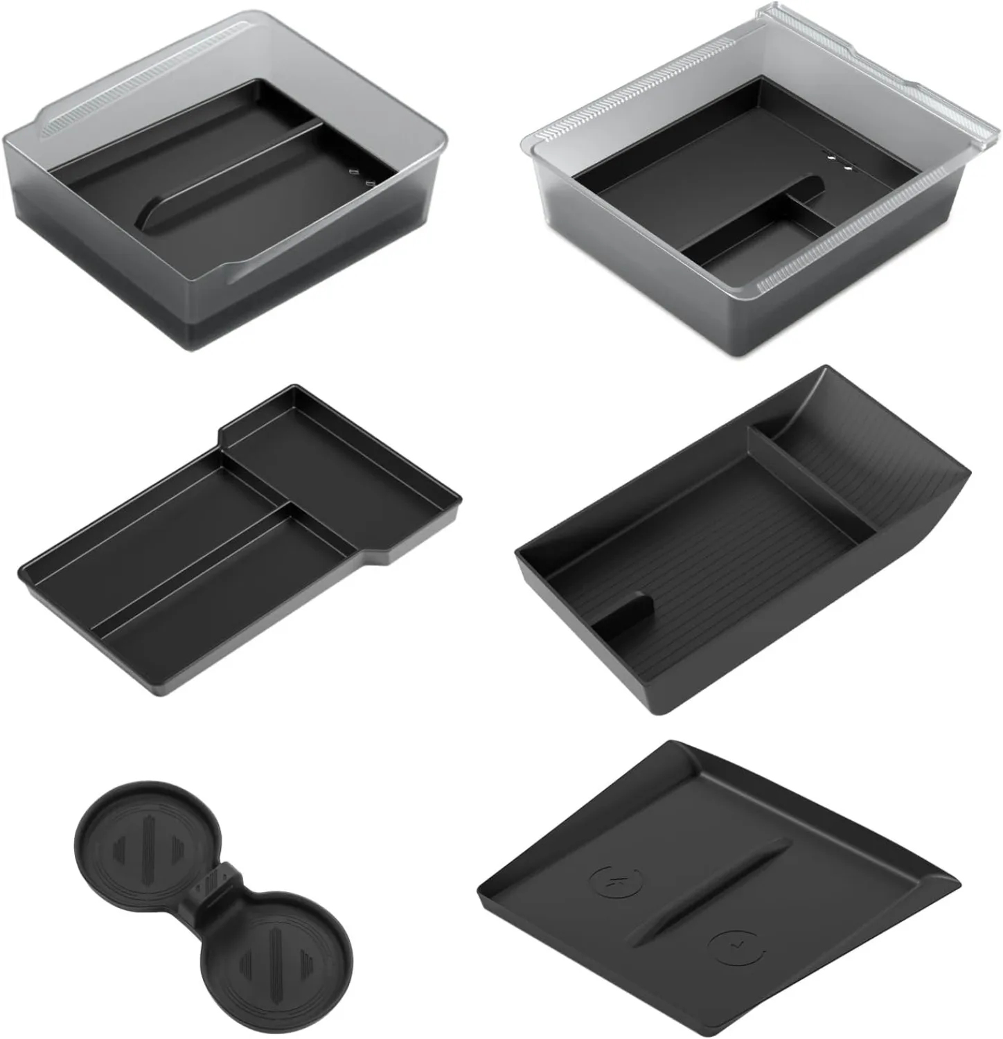 

Модернизированный лоток-органайзер на центральной консоли для Tesla Model Y Juniper, аксессуары 2026, силиконовый центральный органайзер, набор - 6 шт.