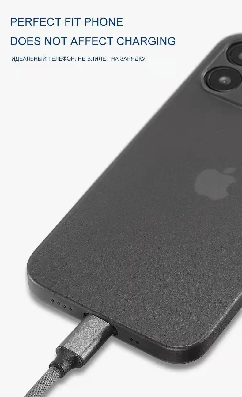 0.2MM Ultra Thin Case For iphone 13 14 15 Pro Max 12 Mini 11 X XR XS Max Cover For iphone SE 2020 2022 7 6 8 Plus Hard PC Case