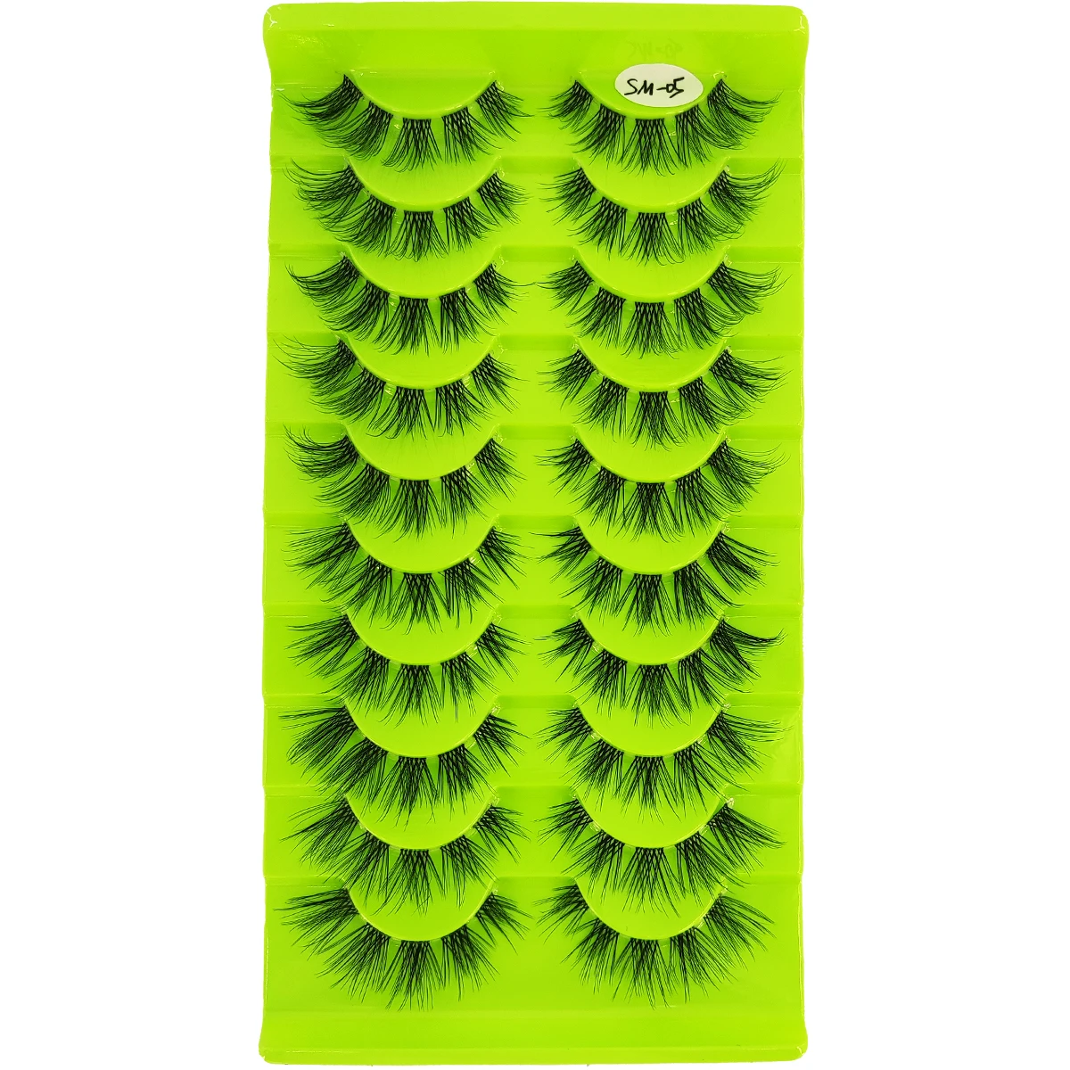 Novo 10 pares de cílios de vison 3d cílios de vison inteligente artesanal completo natural curto cílios postiços maquiagem