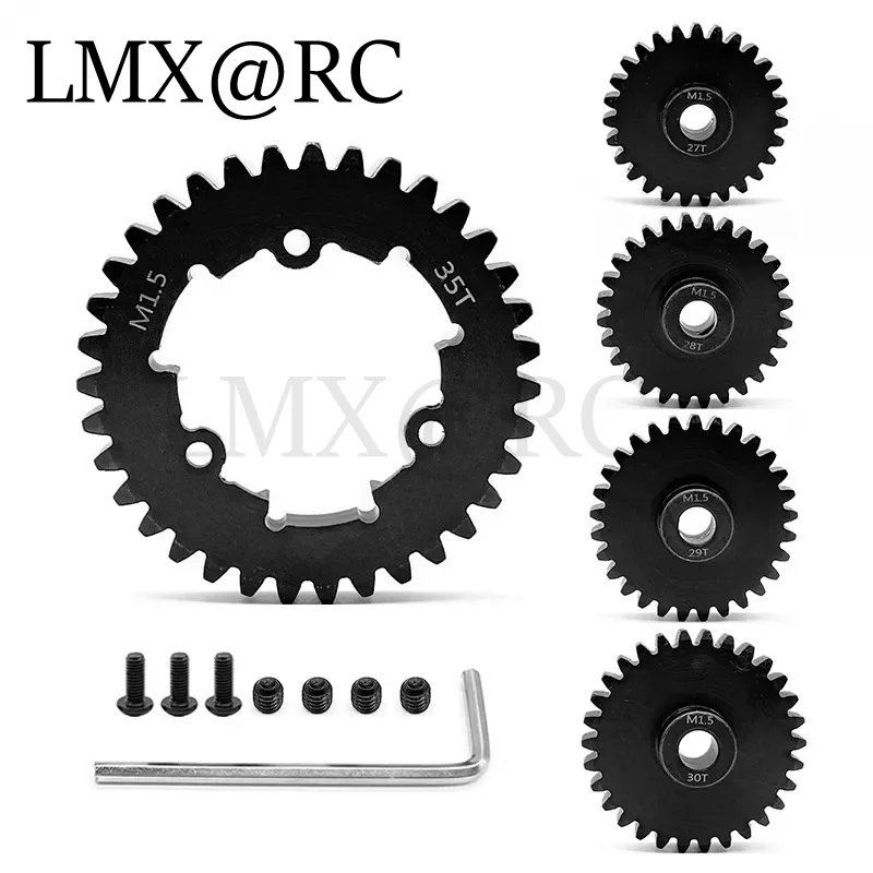 Steel 1.5Mod 32T Spur Gear and 11T 13T 20T 30T Pinion Gear Set for 1/5 X-Maxx XMAXX 1/6 XRT Upgrade Parts