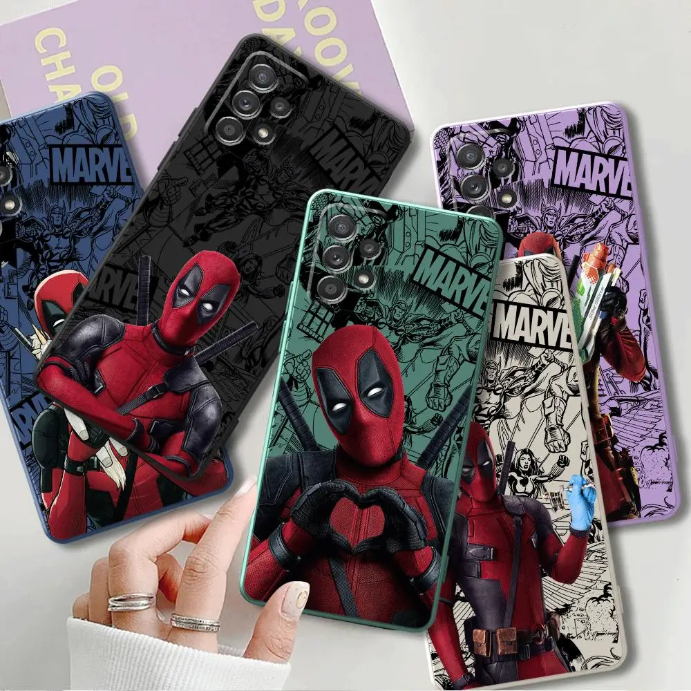 Marvel Deadpool Phone Case for Samsung Galaxy A52 A72 A73 A53 A54 A25A42 A34 A33 A32 A22 A21s A11 A12 5G Shockproof Mobile