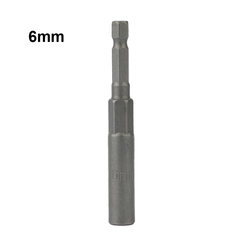 1PC 80mm Length 1/4inch Hex Sockets 5.5-17mm Drive Magne Socket Nut Bolt Drill Bits Power Drill Screwdriver Sleeves