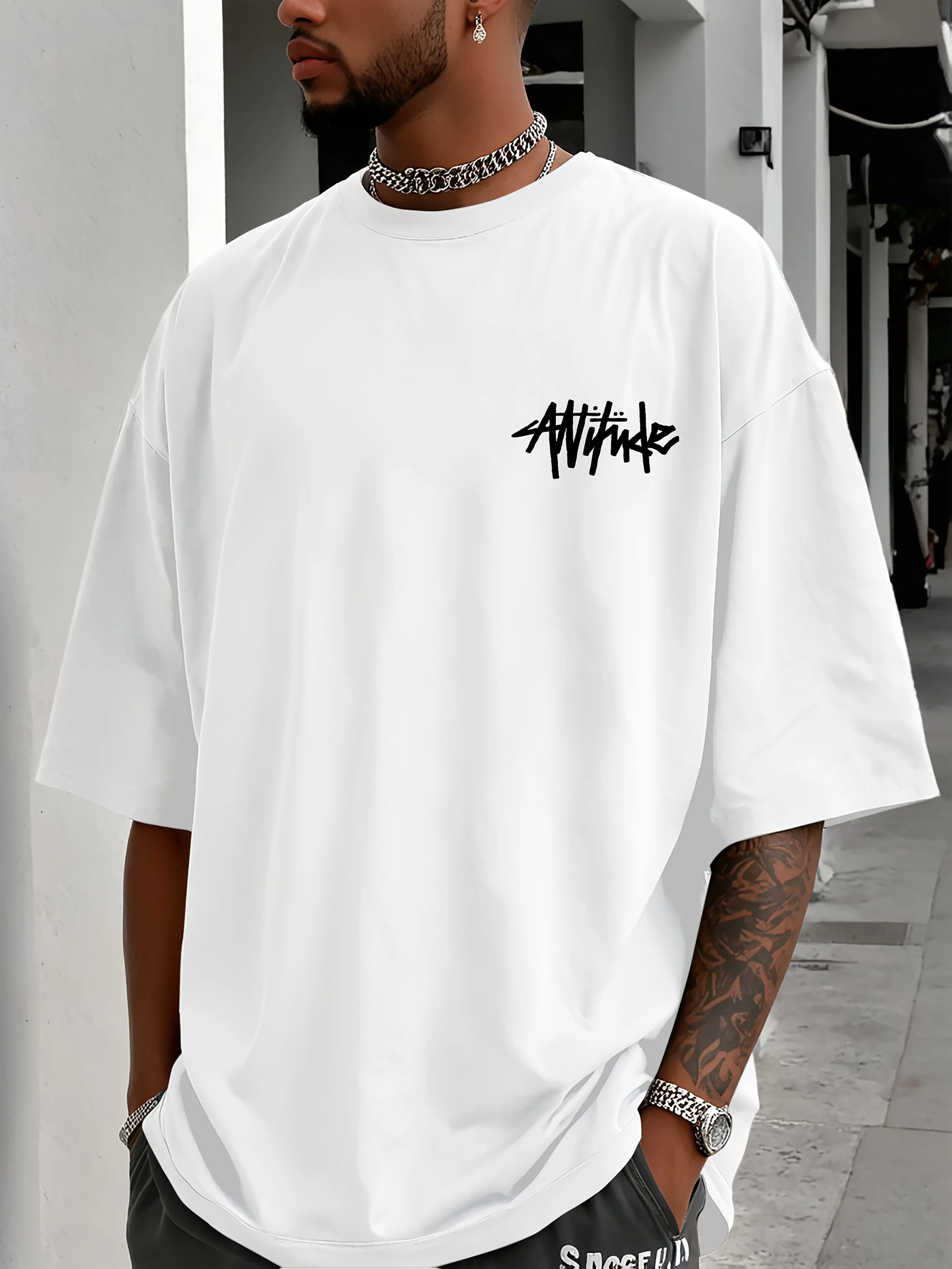 

Gray Casual T-Shirt Heather Gray Mens Casual Short-Sleeve T-Shirt Round Neck Polyester and Spandex Blend