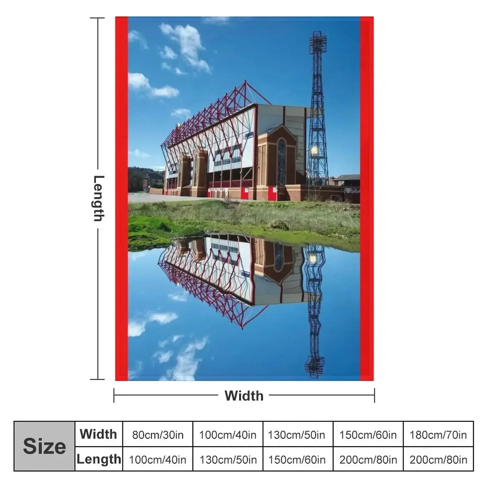 Barnsley Oakwell Stadium Reflection Throw Blanket Luxury Camping Blankets