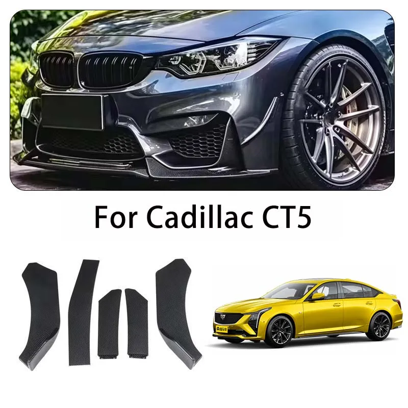 5-Segment Adjustable Front Bumper Lip Splitter Body Kit For Cadillac CT5 body kits