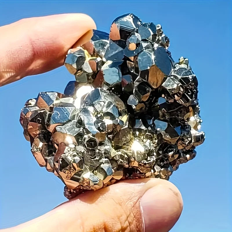 Amostra mineral de pirita natural de grau AAAA + - calcopirita irregular, presente de feriado exclusivo para uso doméstico e em jardim.