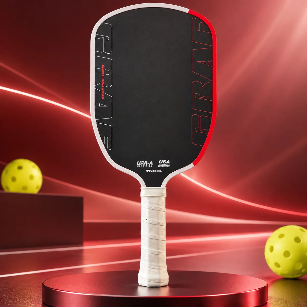 AGASSI T700 Carbon Fiber Pickleball Paddle 16mm Thick Textured Surface Polymer Honeycomb Core for Enhanced Power Spin And Contro