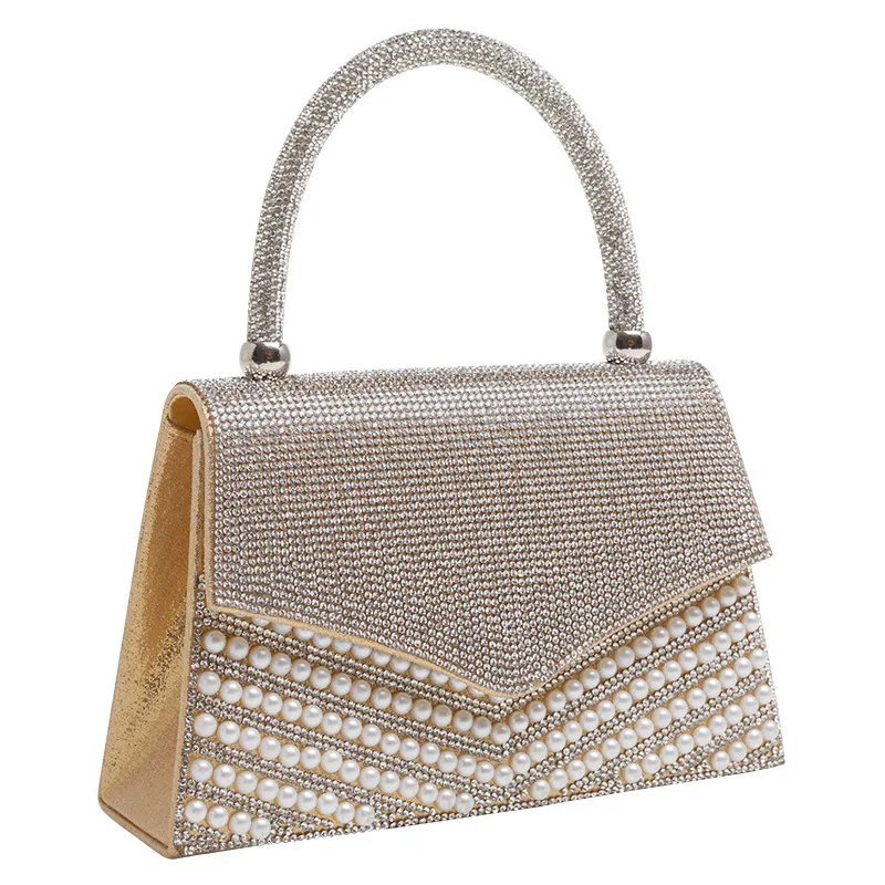 

Rhinestone Flap Evening Clutch Women Shoulder Crossbody Bag Handbag and Purse 2023 New Trendy Messenger Bag Luxury Band Design