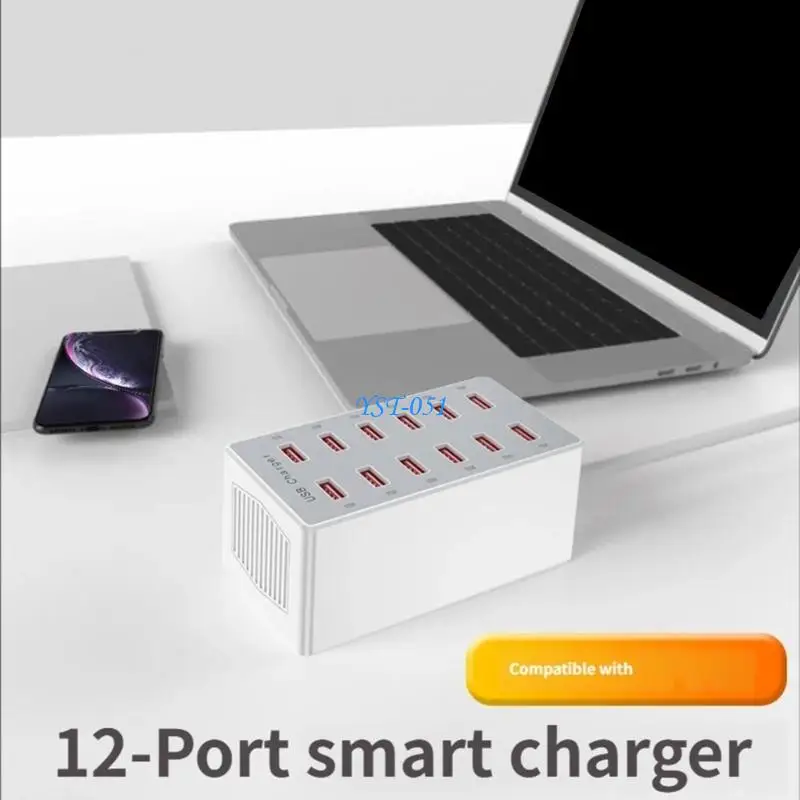 E15A USB Wall Plugs 12 Port Quickly Socket For Phones Cameras Laptops