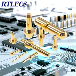 Machined Brass Pin Plug In Male Press-Fit Socket Gold Plated 2A 3A 5A 10A Current by CNC Solid For Sensor