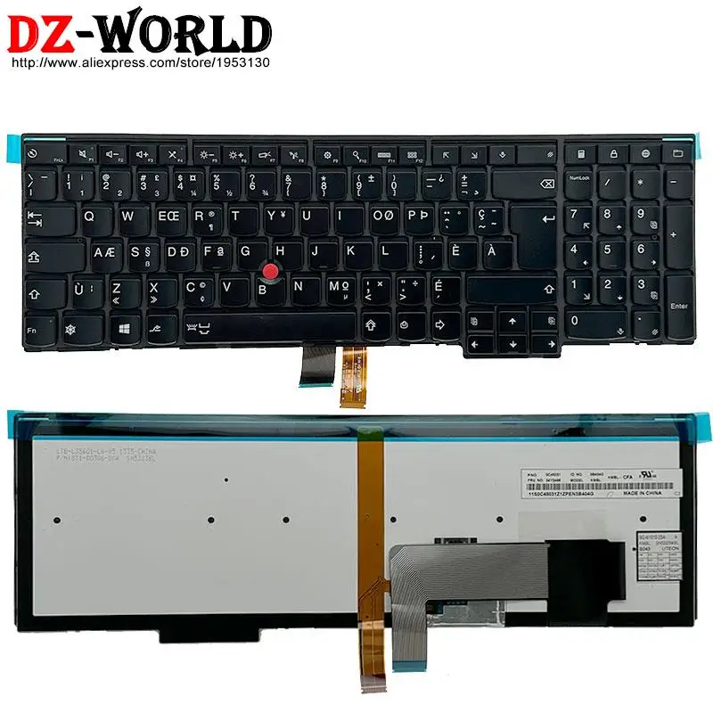 Original Canadian French CFA CFB CFR Backlit Keyboard for Lenovo Thinkpad L540 L560 L570  P50S T560 W540 T540P W541 T550 W550S