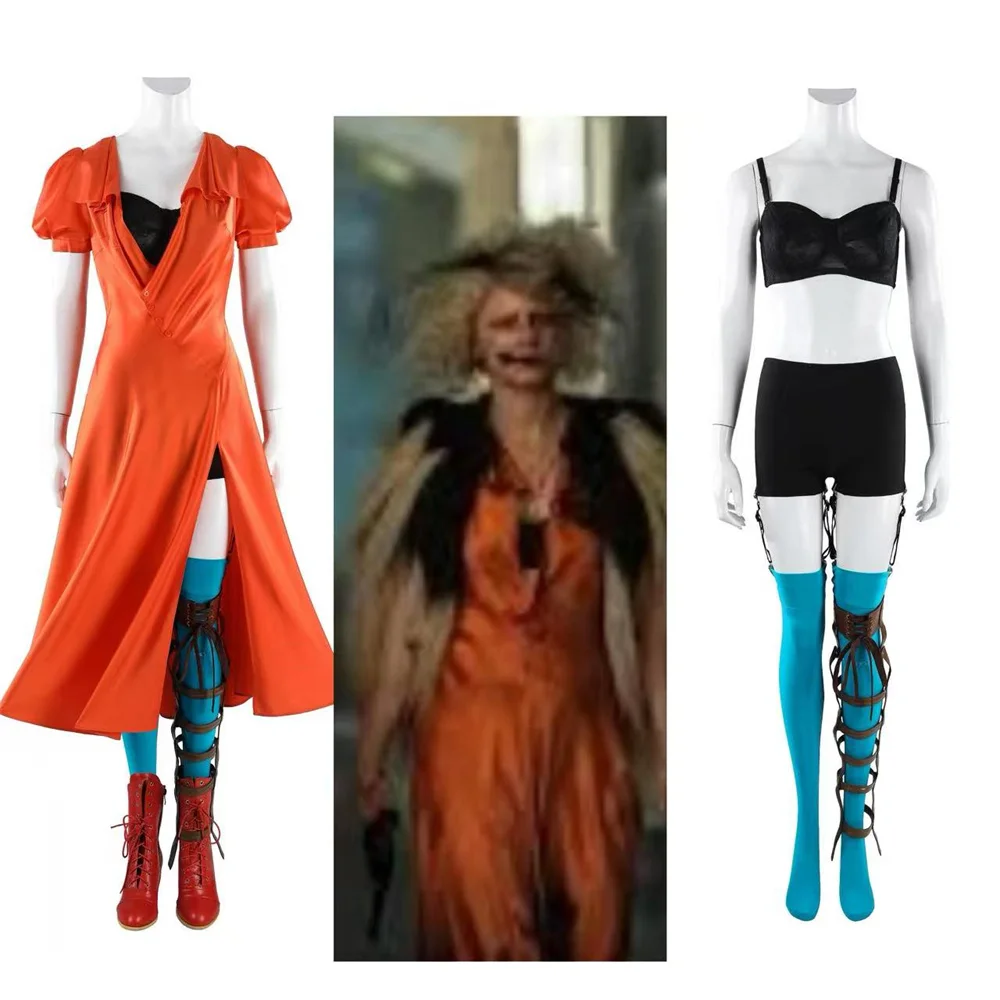 

The Bride Cosplay Frankenstein Costume Disguise Women Dresses Legging Strap Roleplay Outfits Halloween Carnival Suit